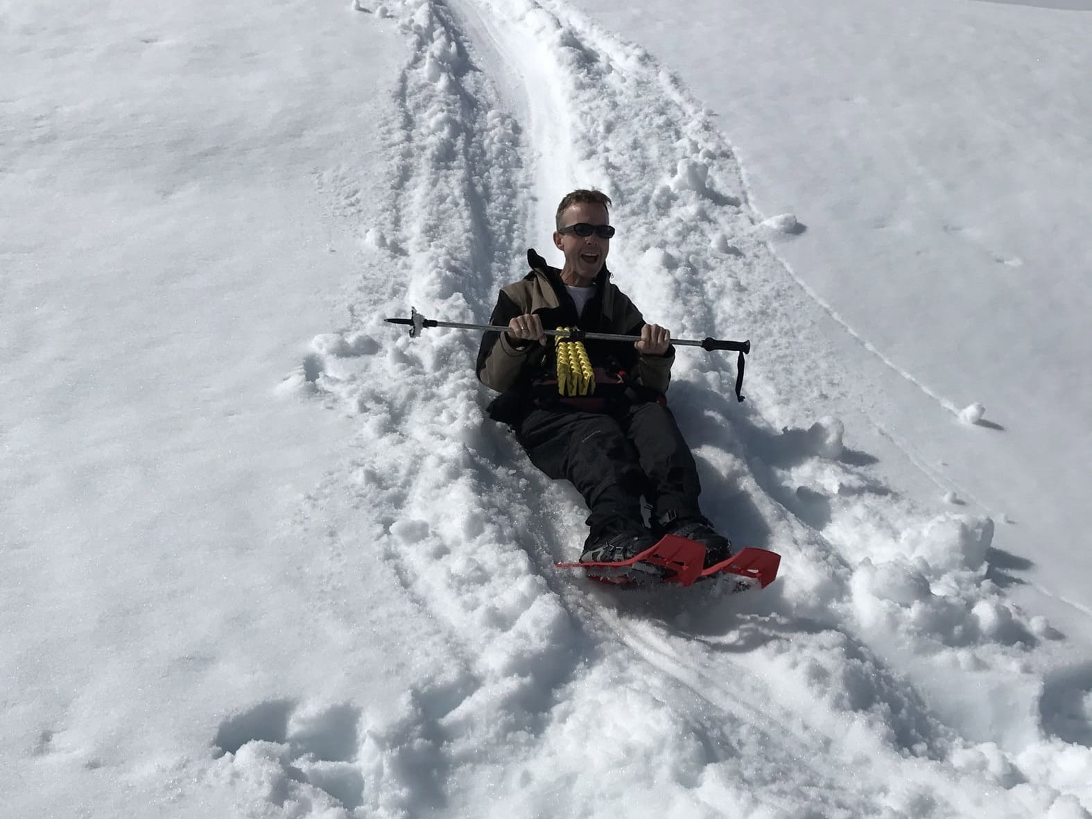 Philip Clape snowboarding in British Columbia - Image courtesy Alison