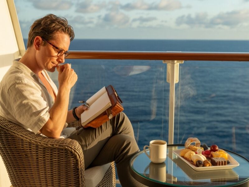 A Relaxed Traveller Journals on Balcony