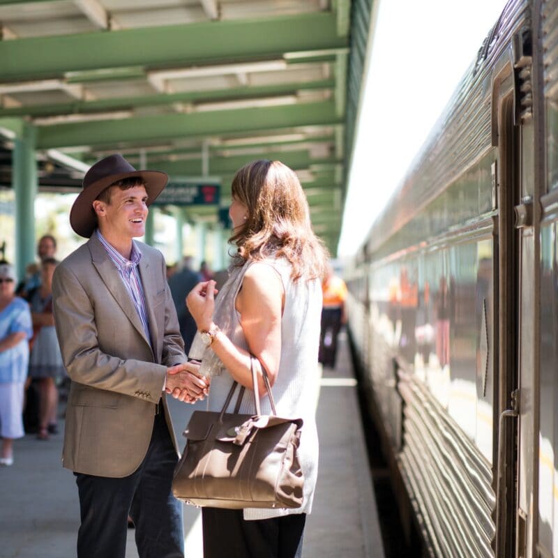 Adelaide Terminal - Guests Talking to Platform Staff