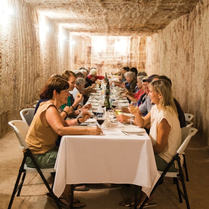 Ghan Guests Enjoying Lunch Coober Pedy
