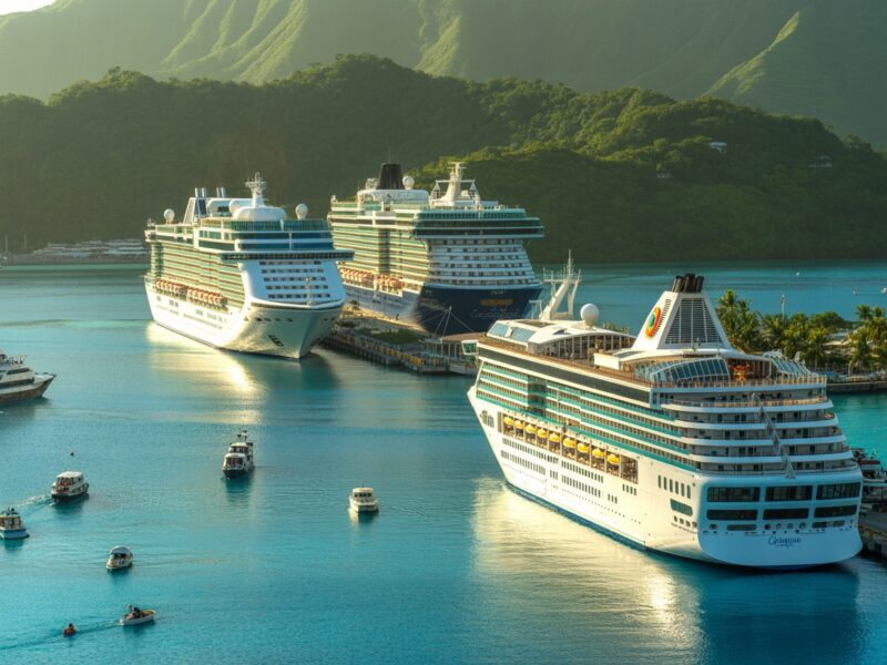 Several Large Ships In Port