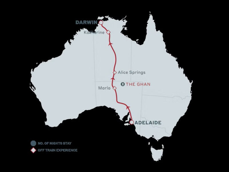 The Ghan - Adelaide to Darwin