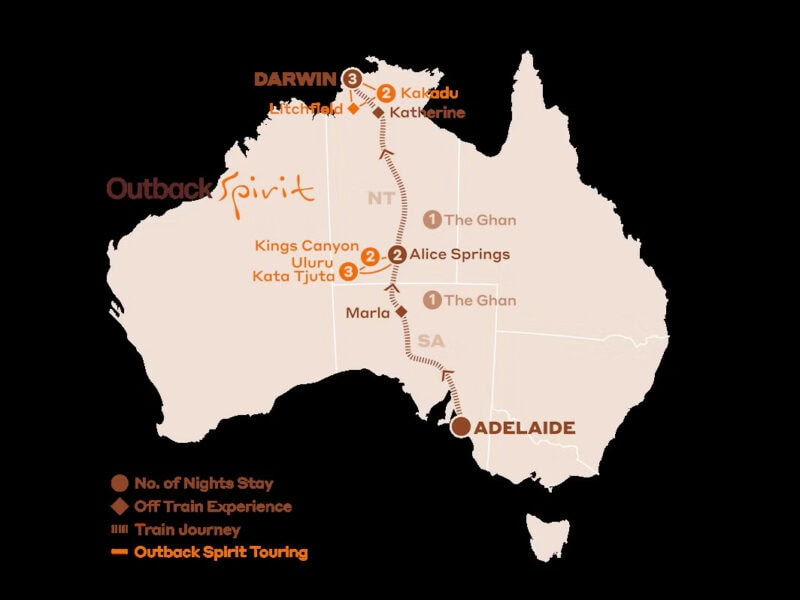 The Ghan - Adelaide to Darwin - Ultimate Territory Tour