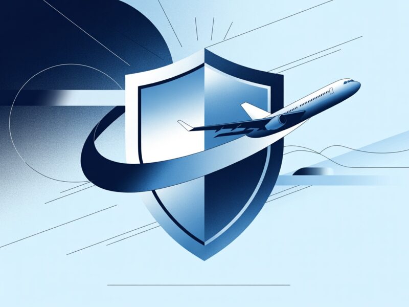 Travel Insurance Shield and Plane